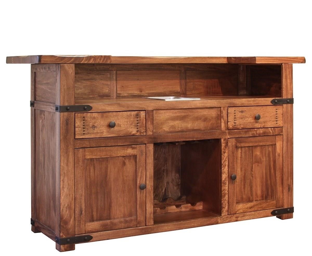 International Furniture Direct Parota IFD866BARTx1+IFD866BARBx1 Wood